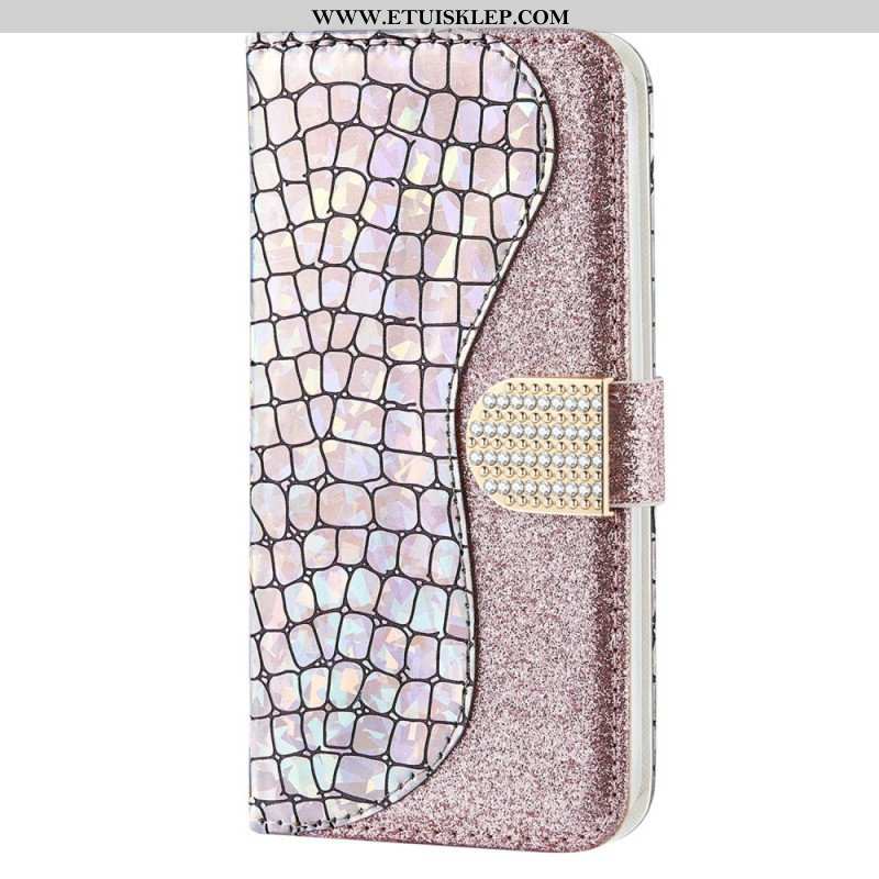 Etui Na Telefon Pokrowce do Samsung Galaxy S23 Ultra 5G Krokodyle Diamenty